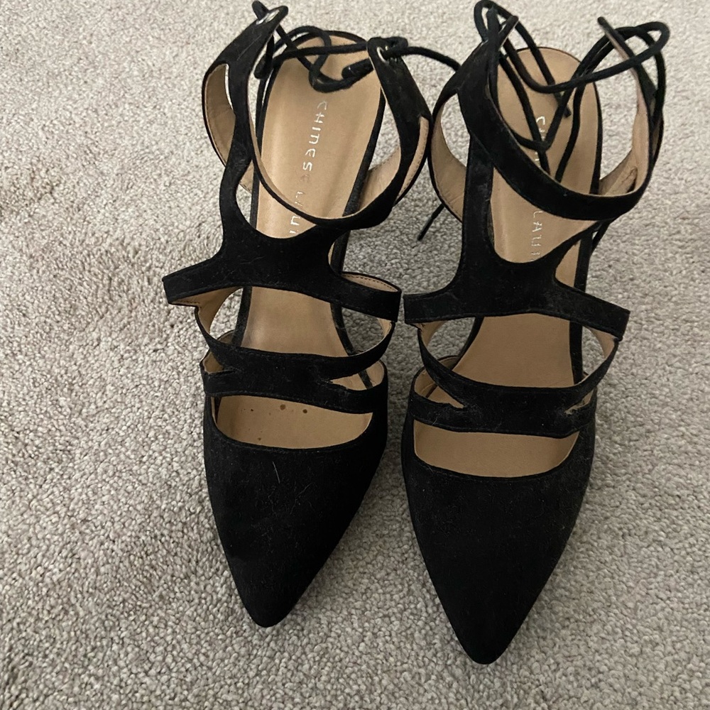 Chinese Laundry Suede Tie Back Heels
